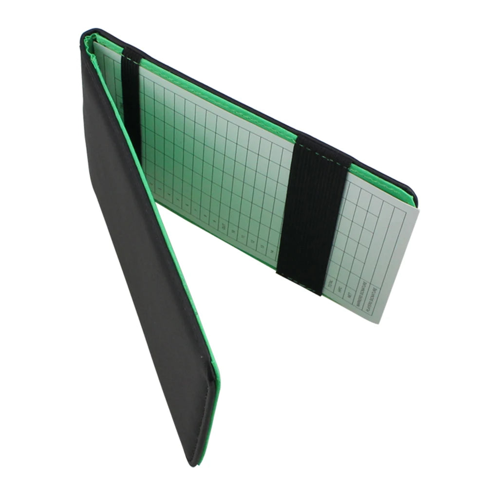 PU Leather Golf Scorecard Holder Score Card Notebook Accessories