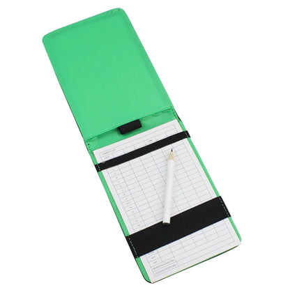 PU Leather Golf Scorecard Holder Score Card Notebook Accessories