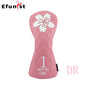 Golf Wood Head Covers For Driver Fairway Hybrid Waterproof Club Cover Sakura Pattern PU Leather Protector Cover Golf Accessories