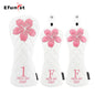 Golf Wood Head Covers For Driver Fairway Hybrid Waterproof Club Cover Sakura Pattern PU Leather Protector Cover Golf Accessories