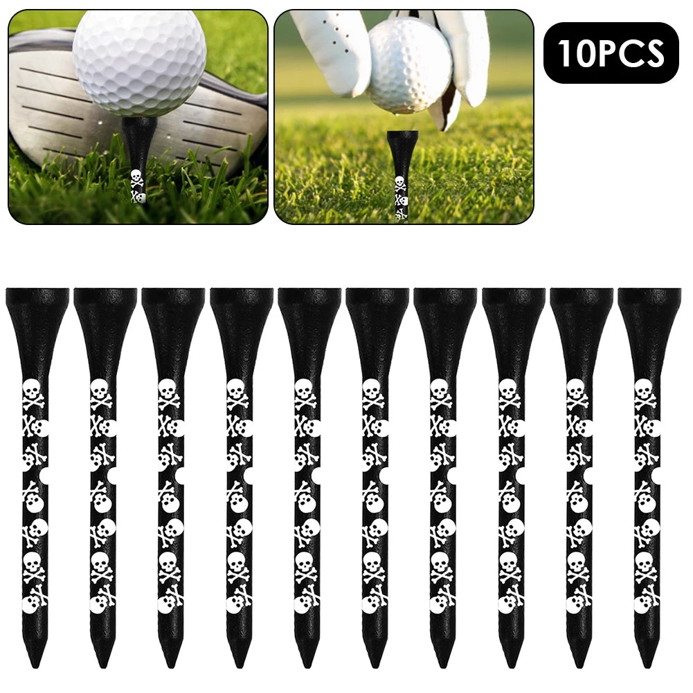 10pcs Golf Ball Tee Support Portable Wooden Golf Ball Long Tees Stable Base Lightweight High Strength Outdoor Sports Accessories