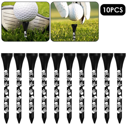 10pcs Golf Ball Tee Support Portable Wooden Golf Ball Long Tees Stable Base Lightweight High Strength Outdoor Sports Accessories