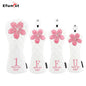 Golf Wood Head Covers For Driver Fairway Hybrid Waterproof Club Cover Sakura Pattern PU Leather Protector Cover Golf Accessories