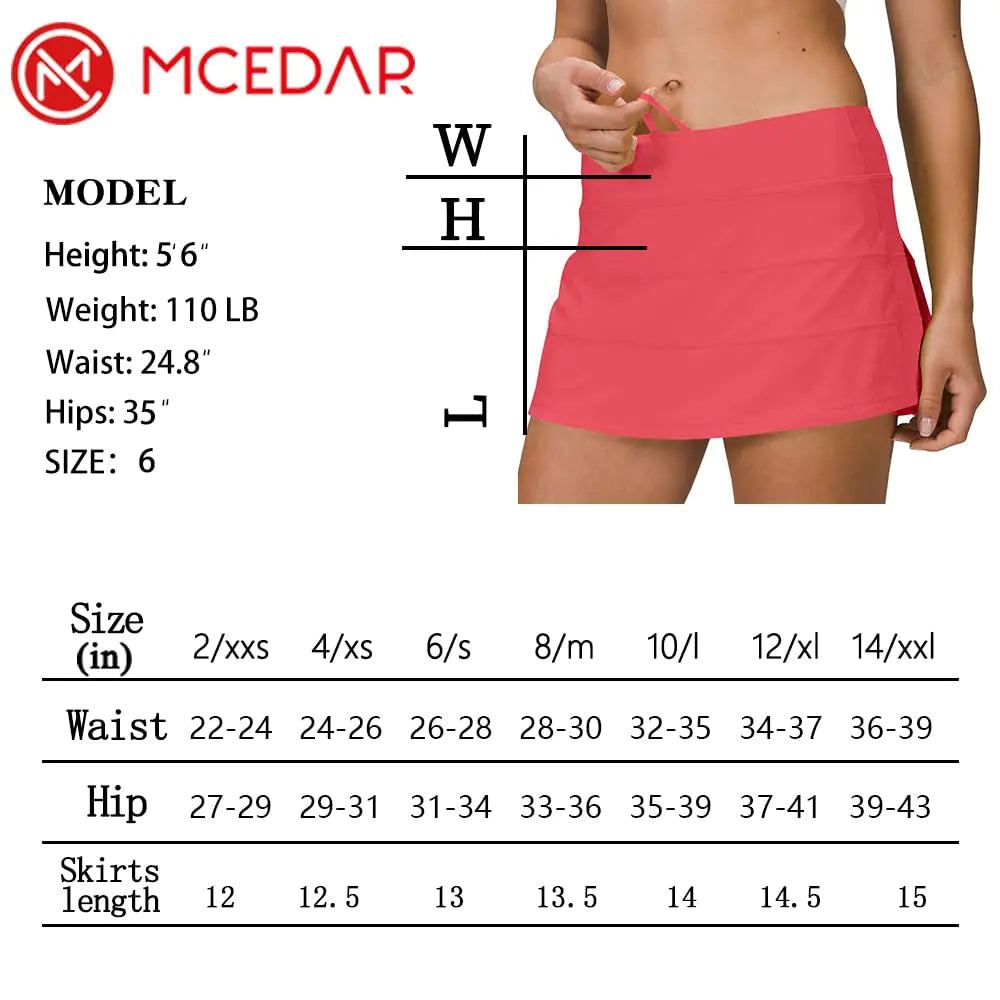 MCEDAR Athletic Tennis Golf Skorts Skirts for Women with Pocket Workout Running Sports Pleated Skirts Casual Pale Raspberry XX-Small