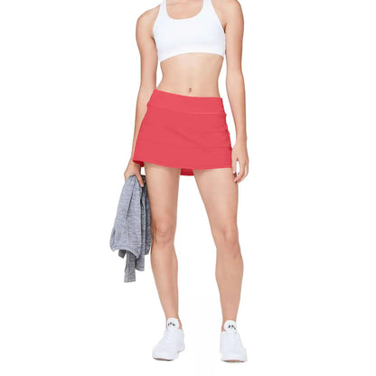 MCEDAR Athletic Tennis Golf Skorts Skirts for Women with Pocket Workout Running Sports Pleated Skirts Casual Pale Raspberry XX-Small